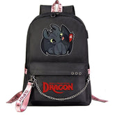 How to Train Your Dragon Toothless USB Charging Backpack Shoolbag Notebook Bag Gifts for Kids Students